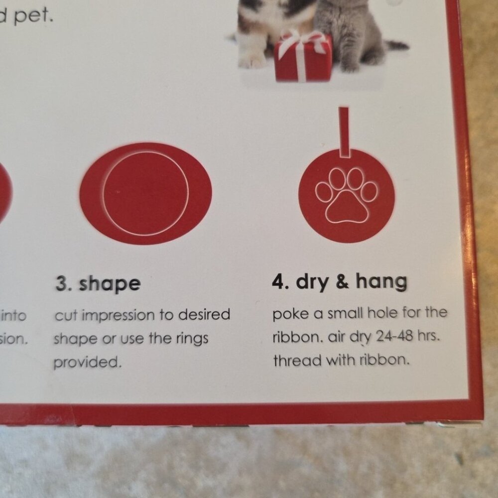 NEW Paw Print Ornament Kit Memory Dog Cat Keepsake Christmas Gift - Picture 8 of 9